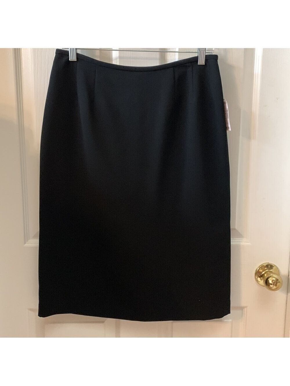 JONES STUDIO black midi pencil skirt neutral basic academia dressy office